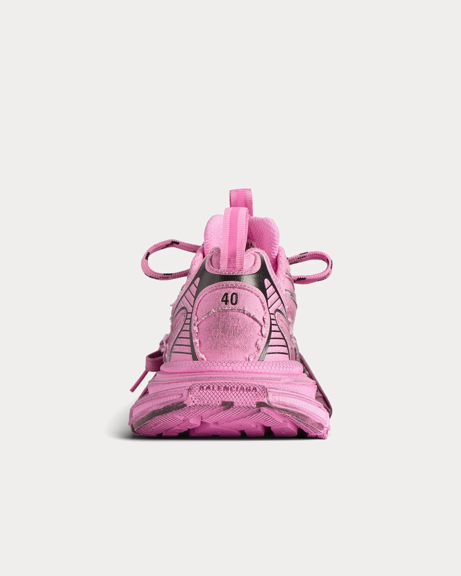 3XL Destroyed Canvas Pink Low Top Sneakers
