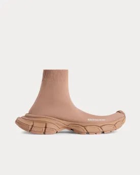 3XL Sock Recycled Knit Beige High Top Sneakers