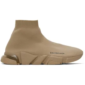 Balenciaga Beige Clear Sole Speed Sneakers