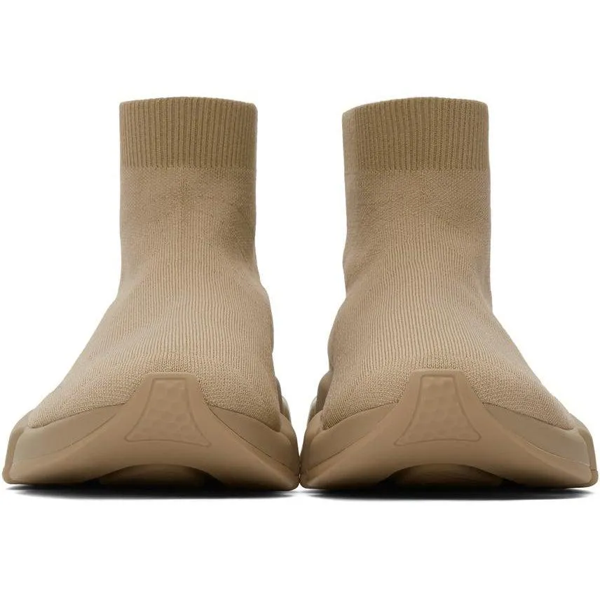 Balenciaga Beige Clear Sole Speed Sneakers