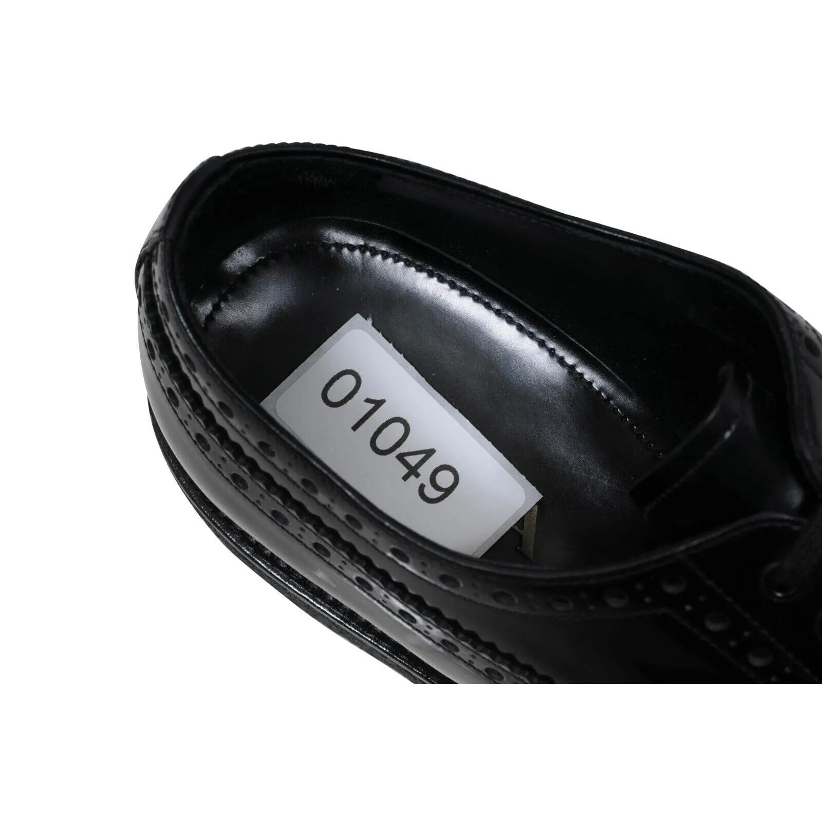 Black Leather Oxford Wingtip Platform Derby