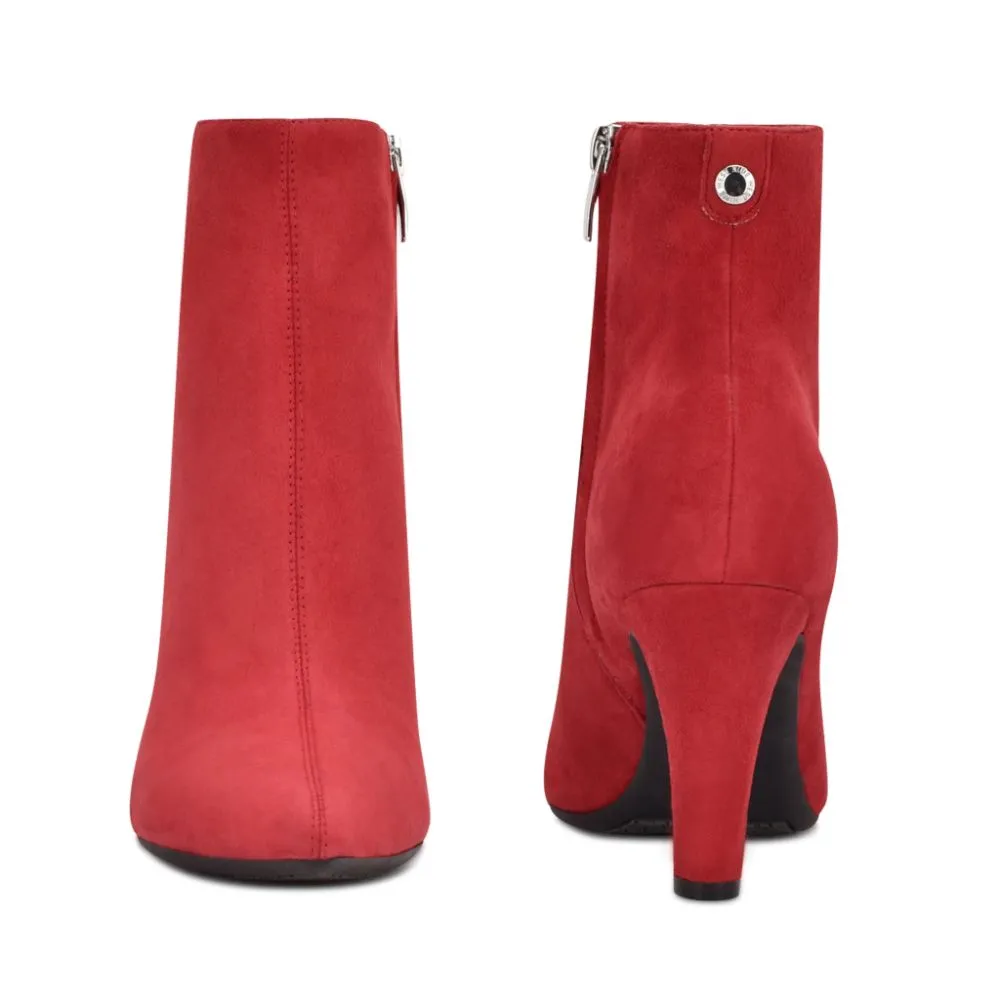 Cale 9x9 Red Suede Leather Nine West Ankle Boot