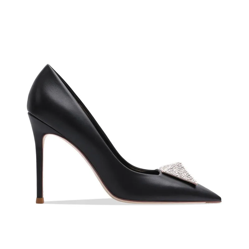 Fashion Rhinestone Pointed Toe Pumps