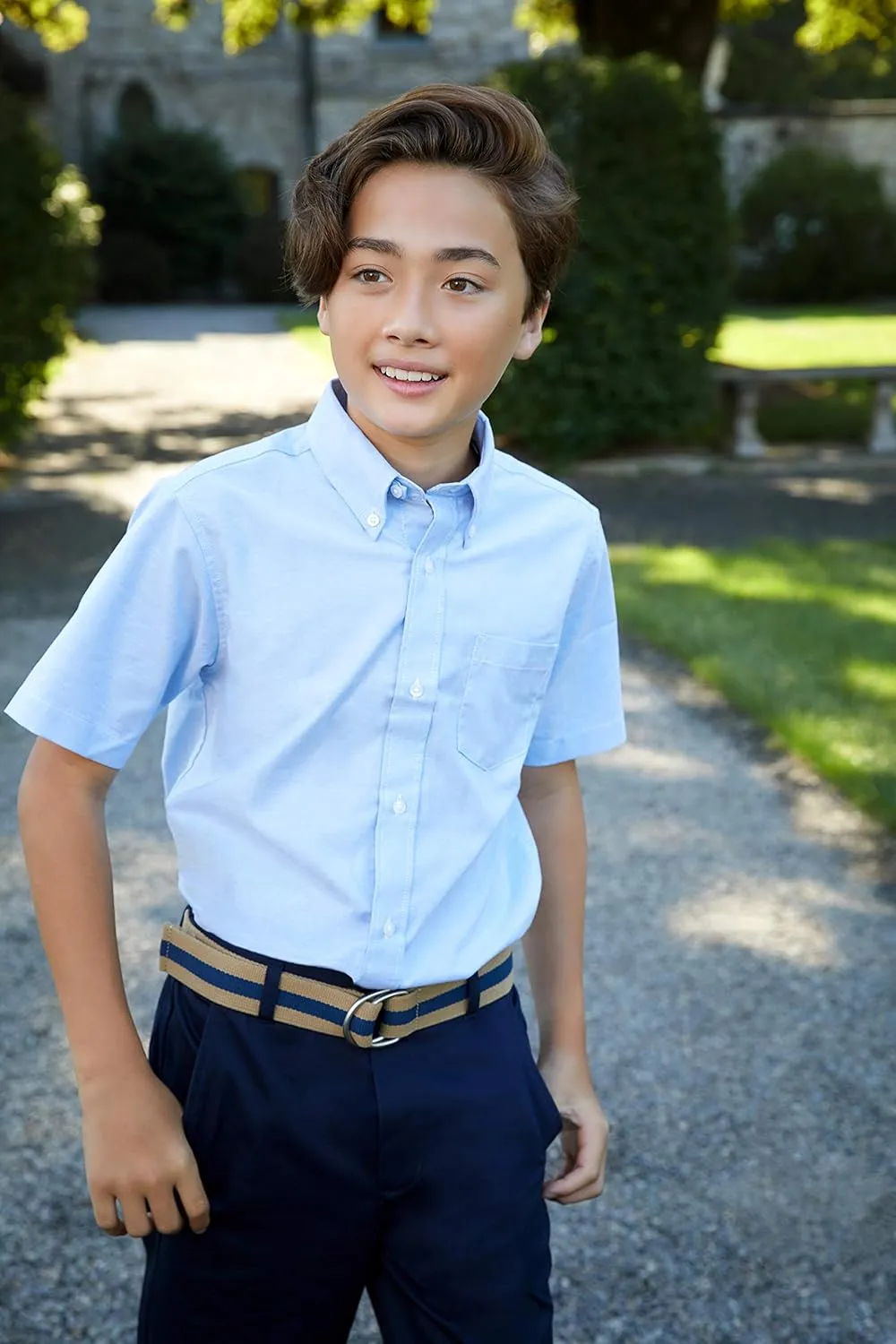 French Toast Boys' Pull-on Relaxed Fit School Uniform Pant (Standard & Husky)