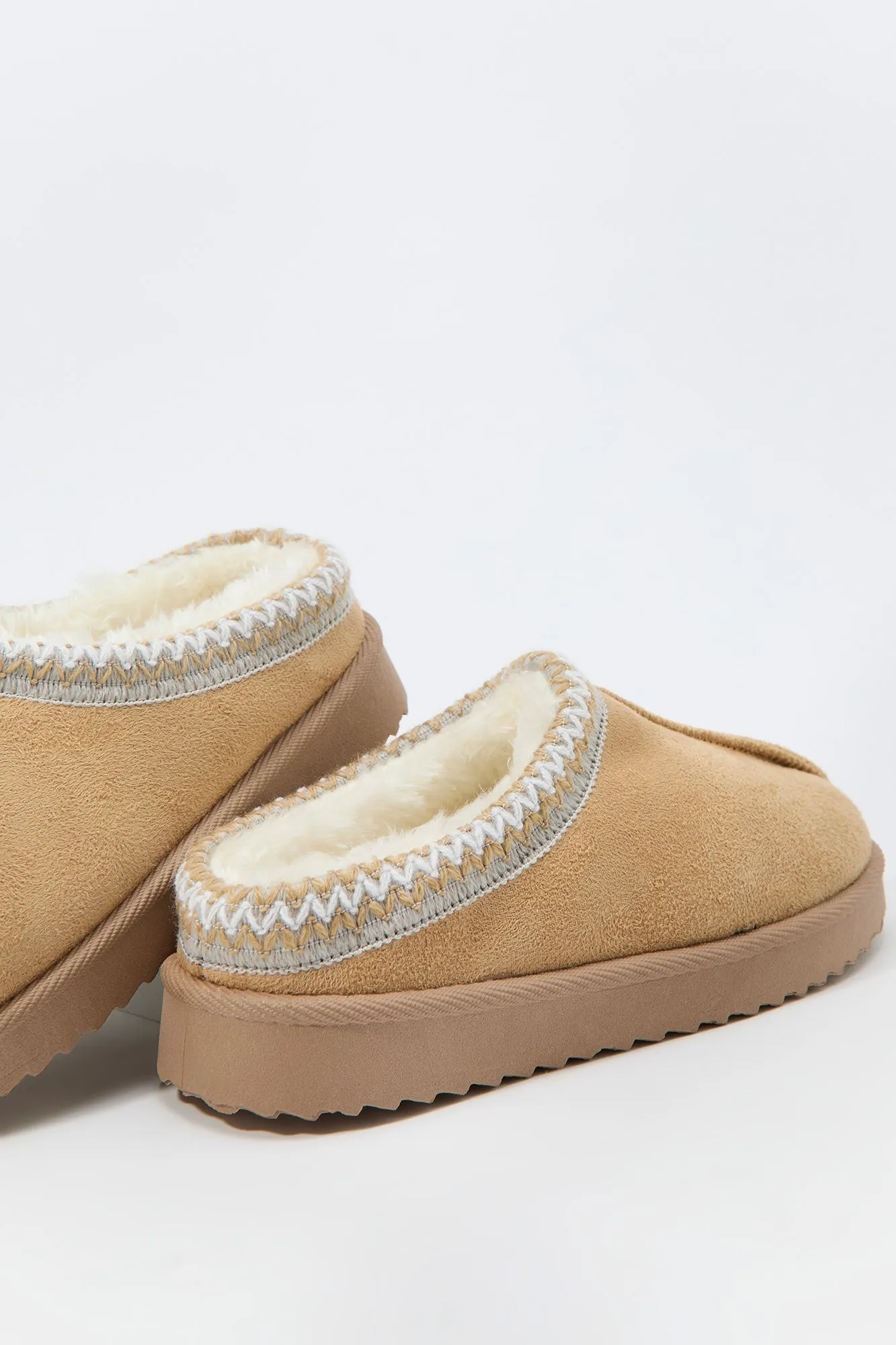 Girls Faux Fur Lined Slipper Booties