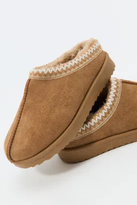 Girls Faux Fur Lined Slipper Booties