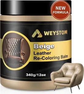 Leather Recoloring Balm, Leather Dye, Leather Color Restorer, Leather Scratch Repair, Leather Restorer for Couches, Leather Repair Kit for Furniture, Leather Scratch Remover(Beige)