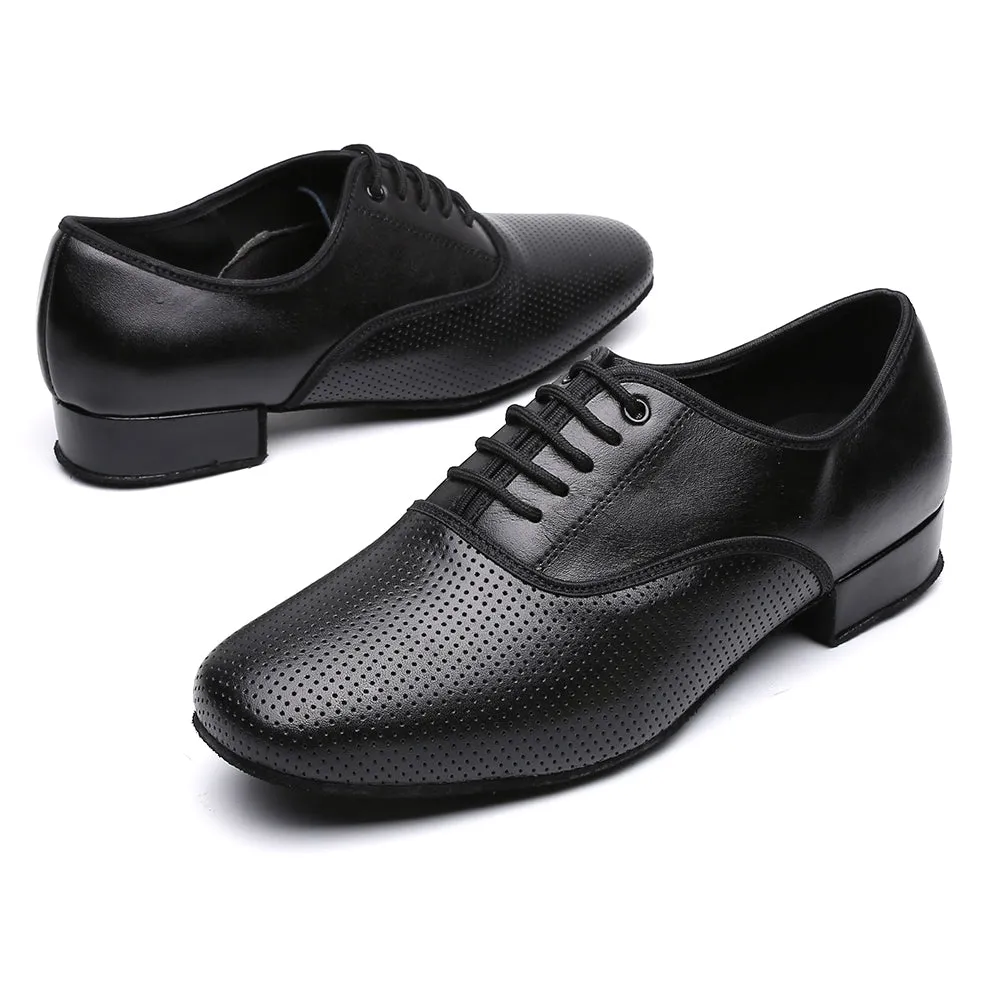 Men's Black Ballroom Latin Performance Waltz Modern Dancing Practice Shoes