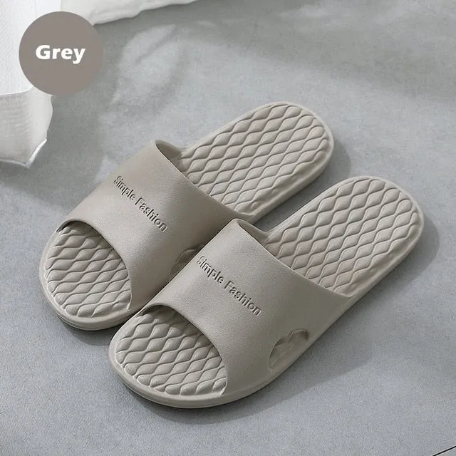 Non-Slip Home Slippers – Soft Sole Indoor Bathroom Flip Flops for Women & Men, Couples' House Sandals, Big Size