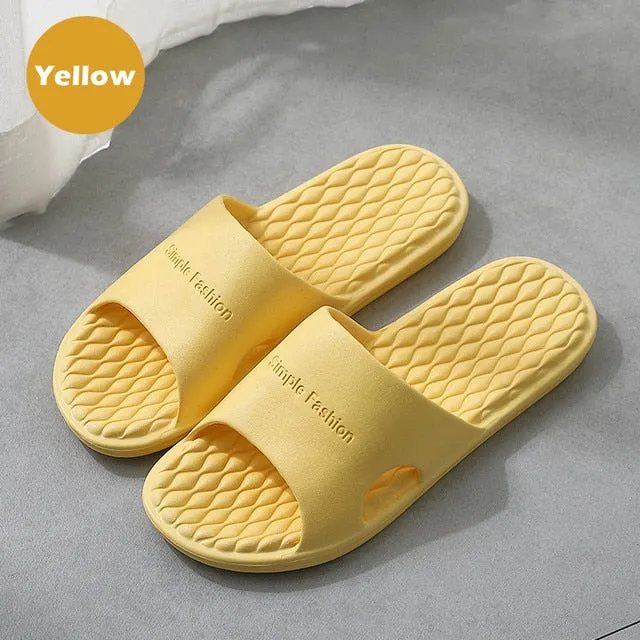 Non-Slip Home Slippers – Soft Sole Indoor Bathroom Flip Flops for Women & Men, Couples' House Sandals, Big Size