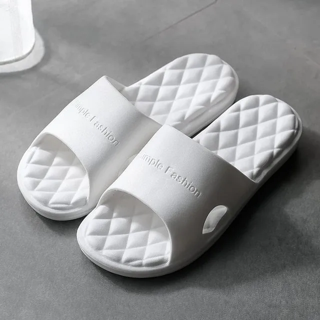 Non-Slip Home Slippers – Soft Sole Indoor Bathroom Flip Flops for Women & Men, Couples' House Sandals, Big Size