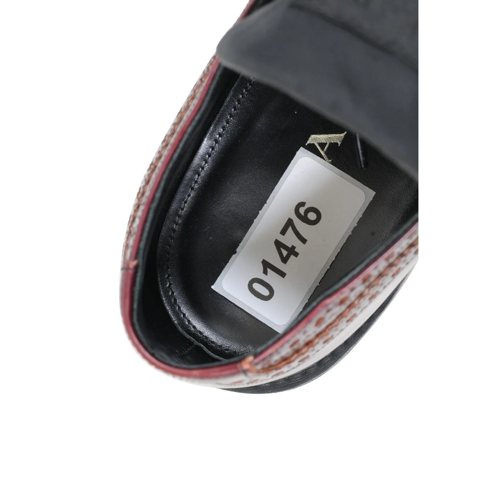 Oxford Wingtip Derby Burgundy Leather Nylon Tongue Shoes