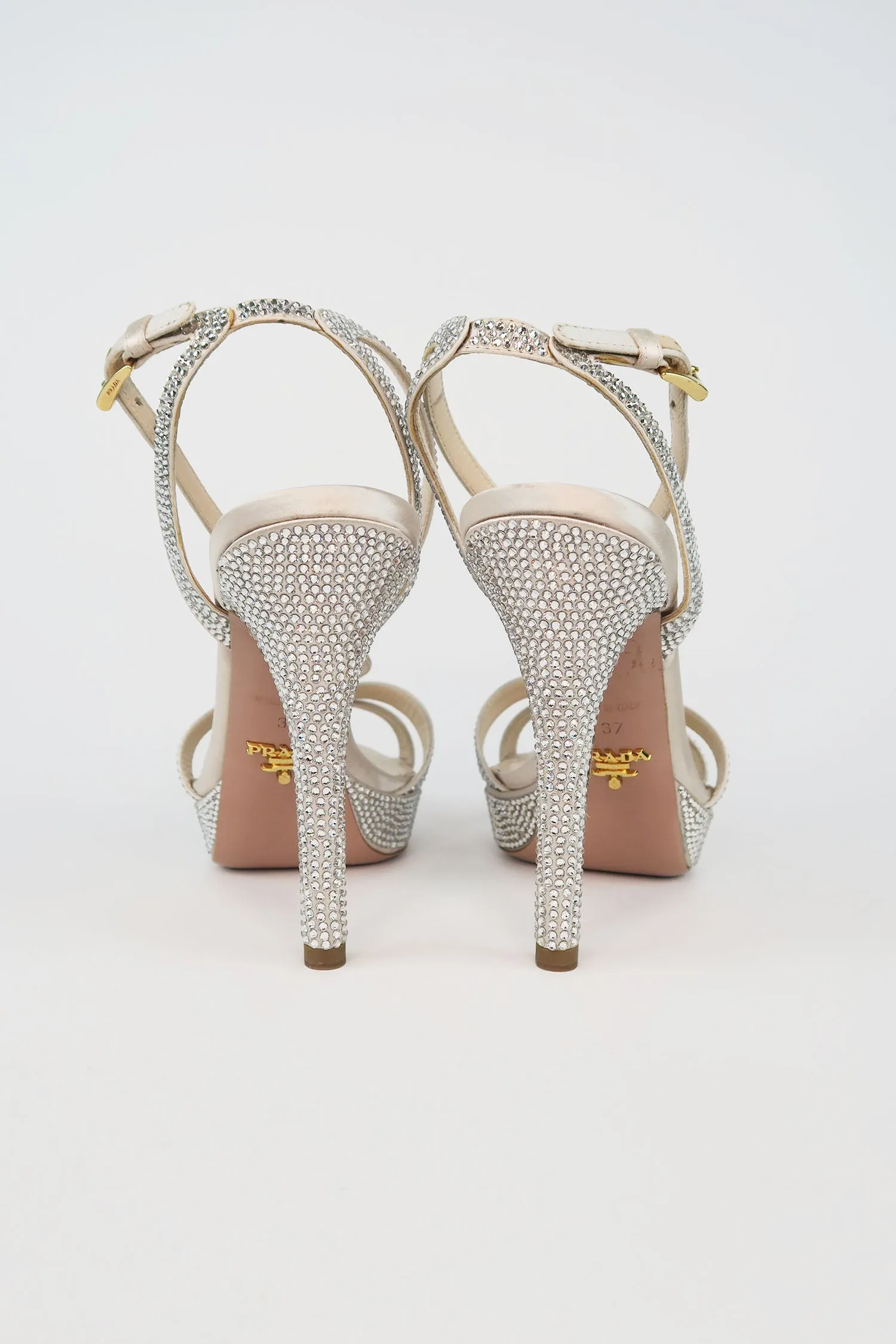 Prada Crystal Platform Sandals sz 37