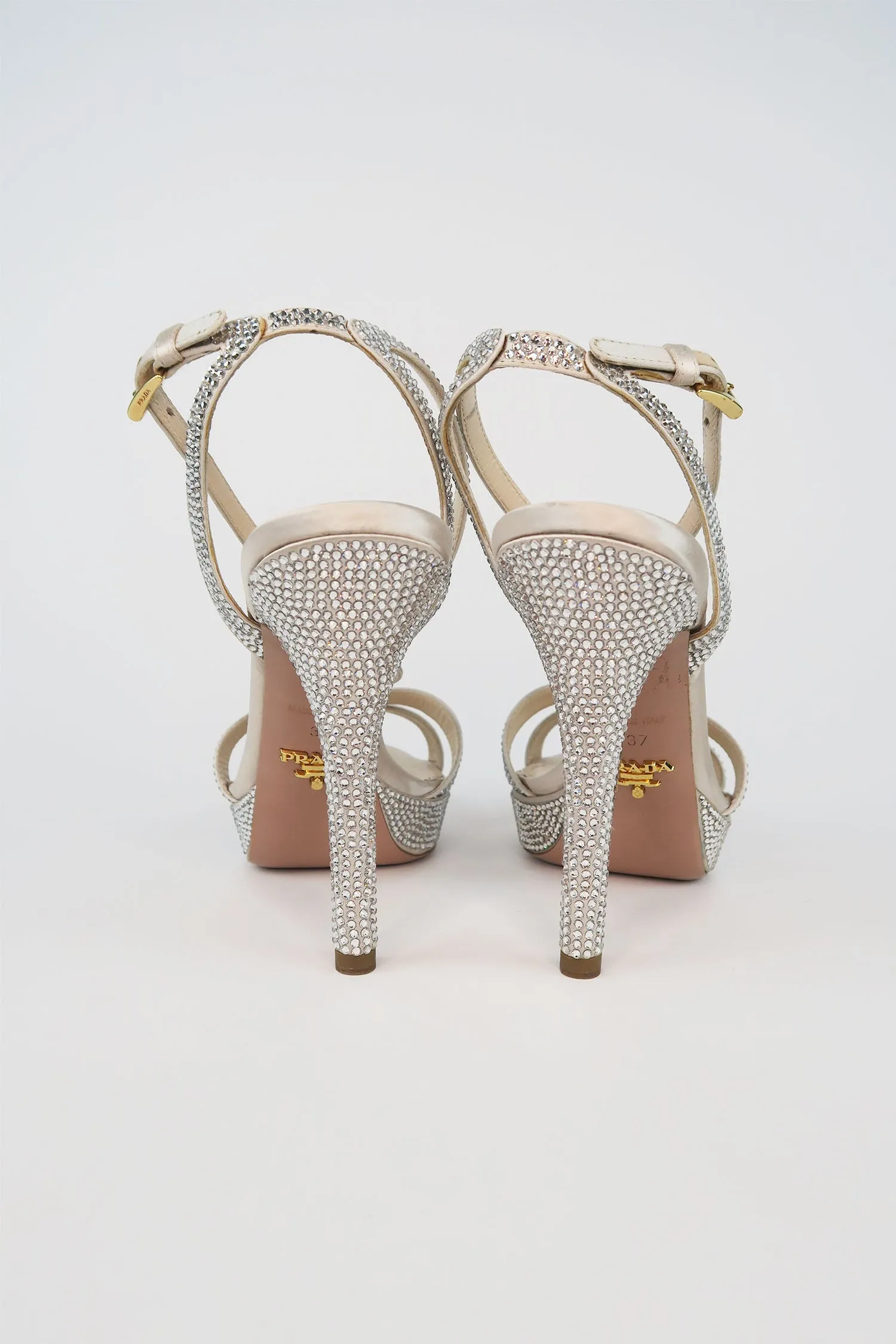 Prada Crystal Platform Sandals sz 37
