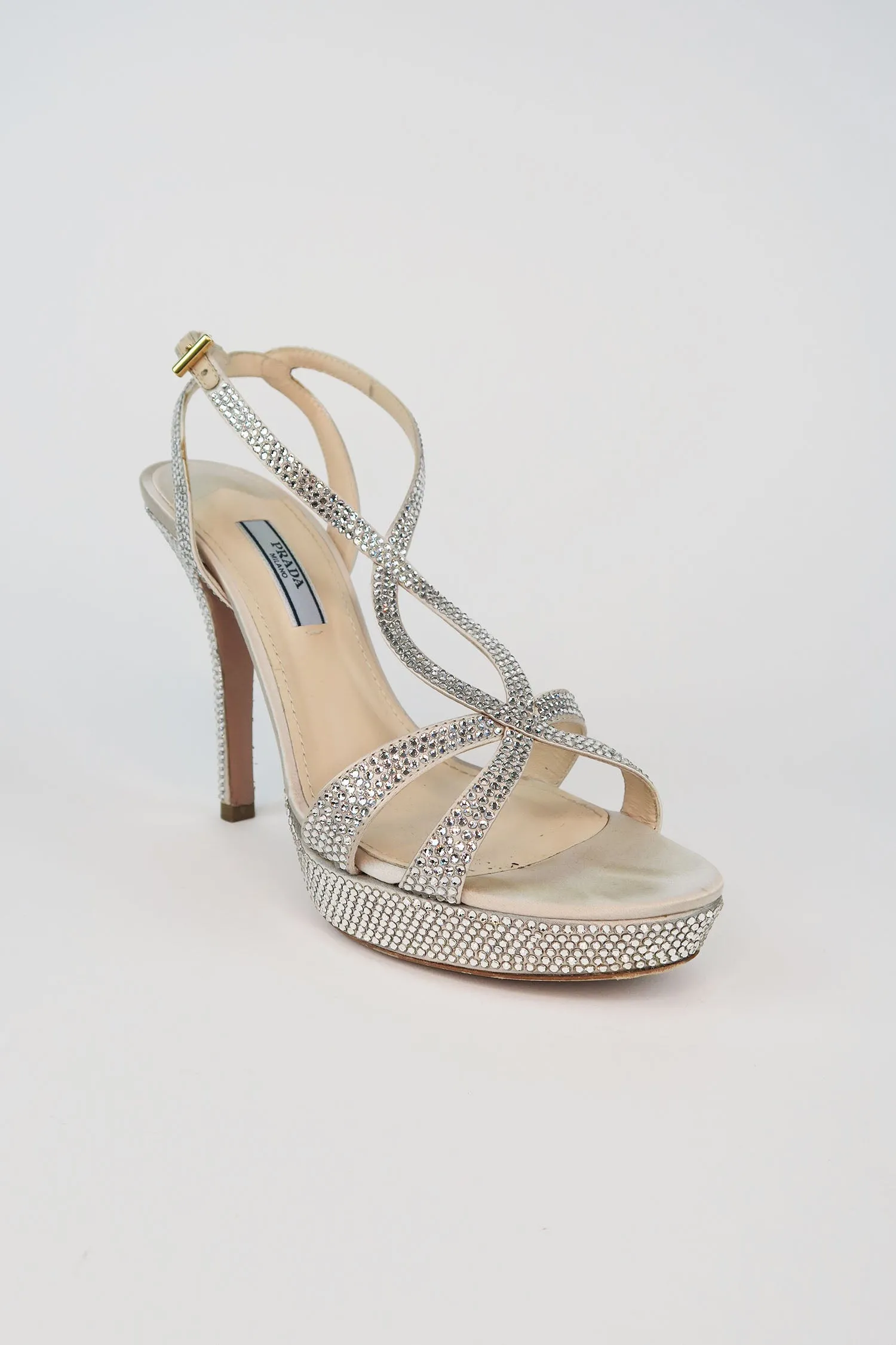 Prada Crystal Platform Sandals sz 37