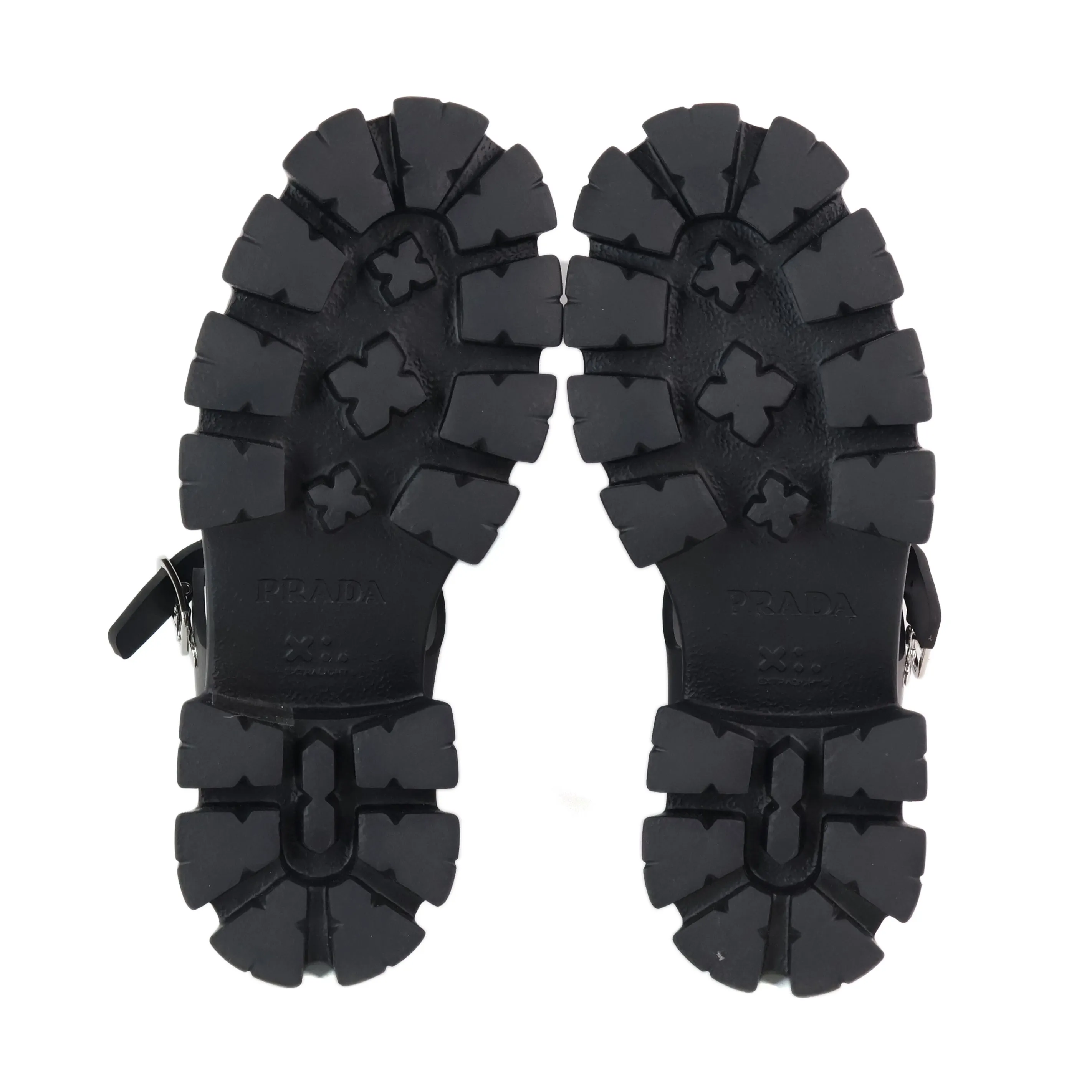 Prada Sandals Rubber Platform Black
