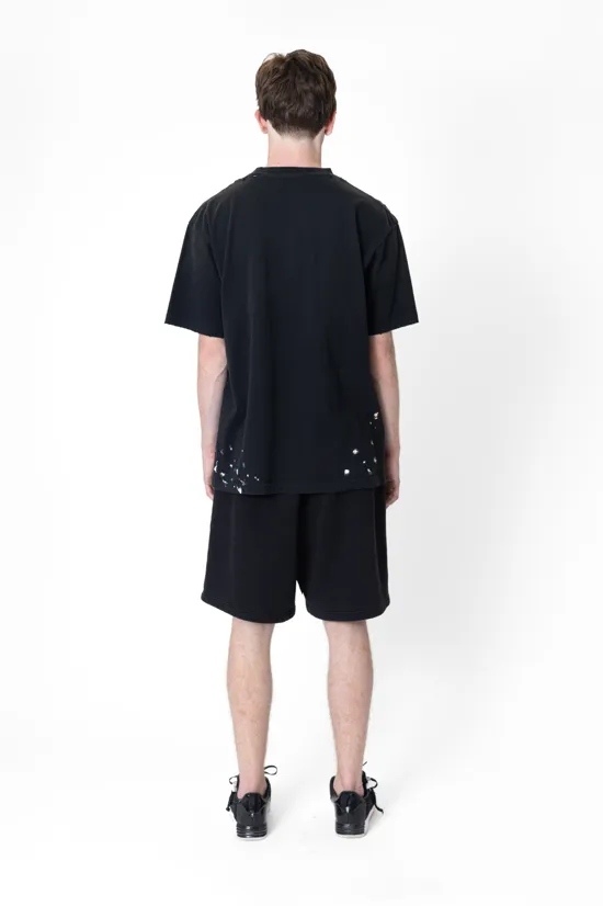 "90% Balenciaga 10% Myself" Paint-splattered T-shirt