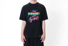 "90% Balenciaga 10% Myself" Paint-splattered T-shirt