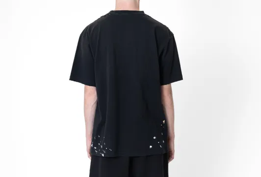 "90% Balenciaga 10% Myself" Paint-splattered T-shirt