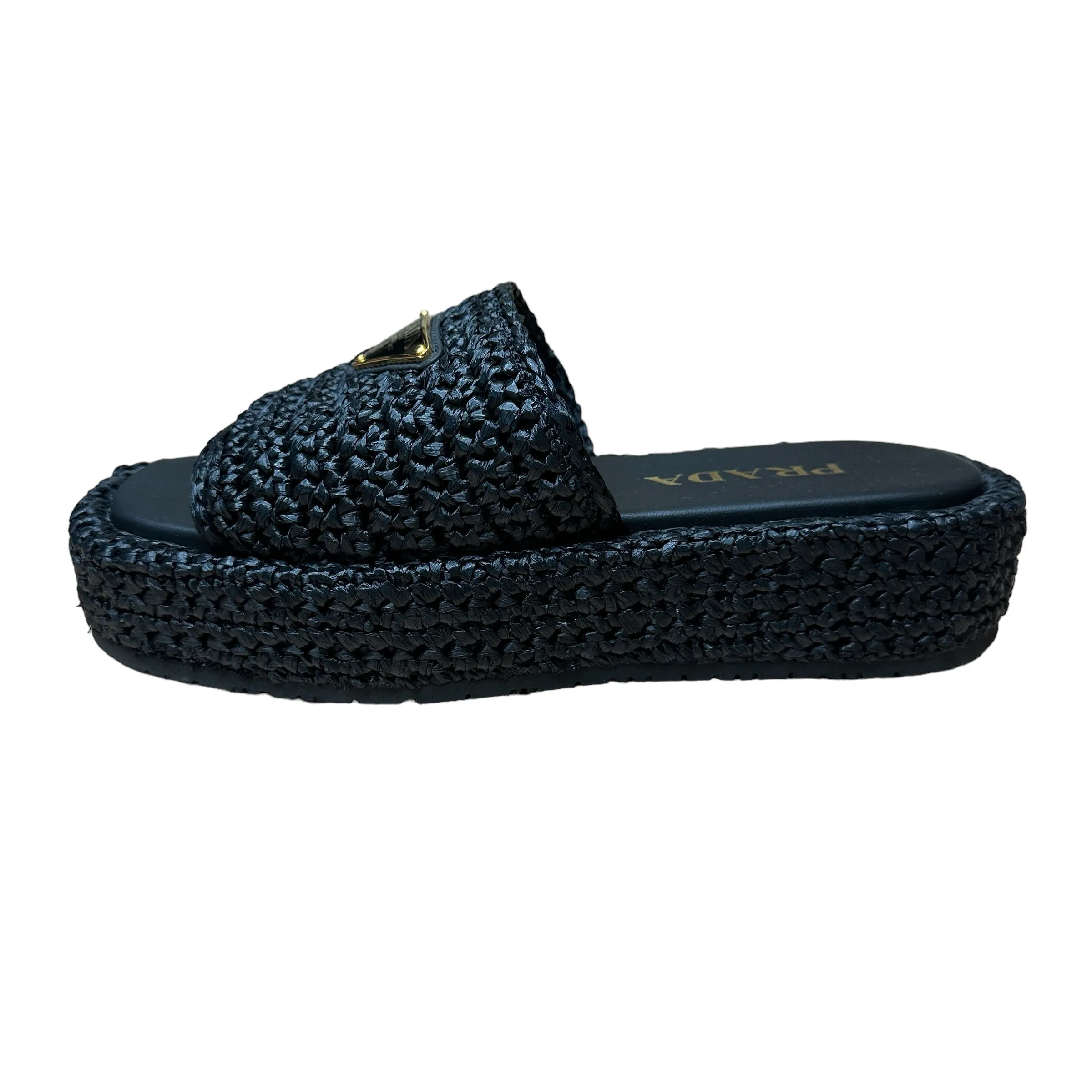 Raffia Logo Sandals - 6