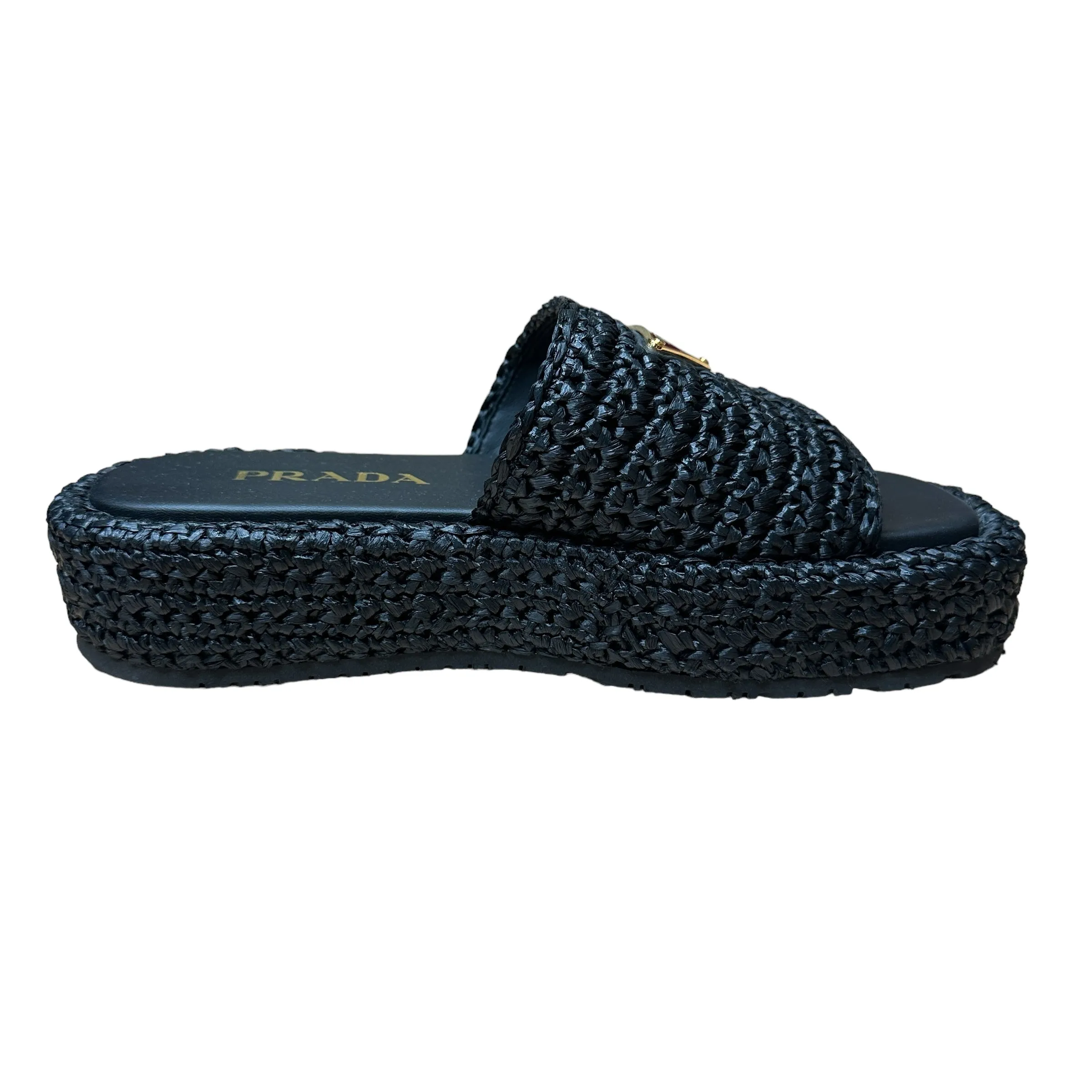 Raffia Logo Sandals - 6