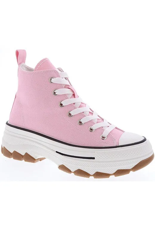 RESTOCKED! Chunky Platform Lace Up High Top Sneakers