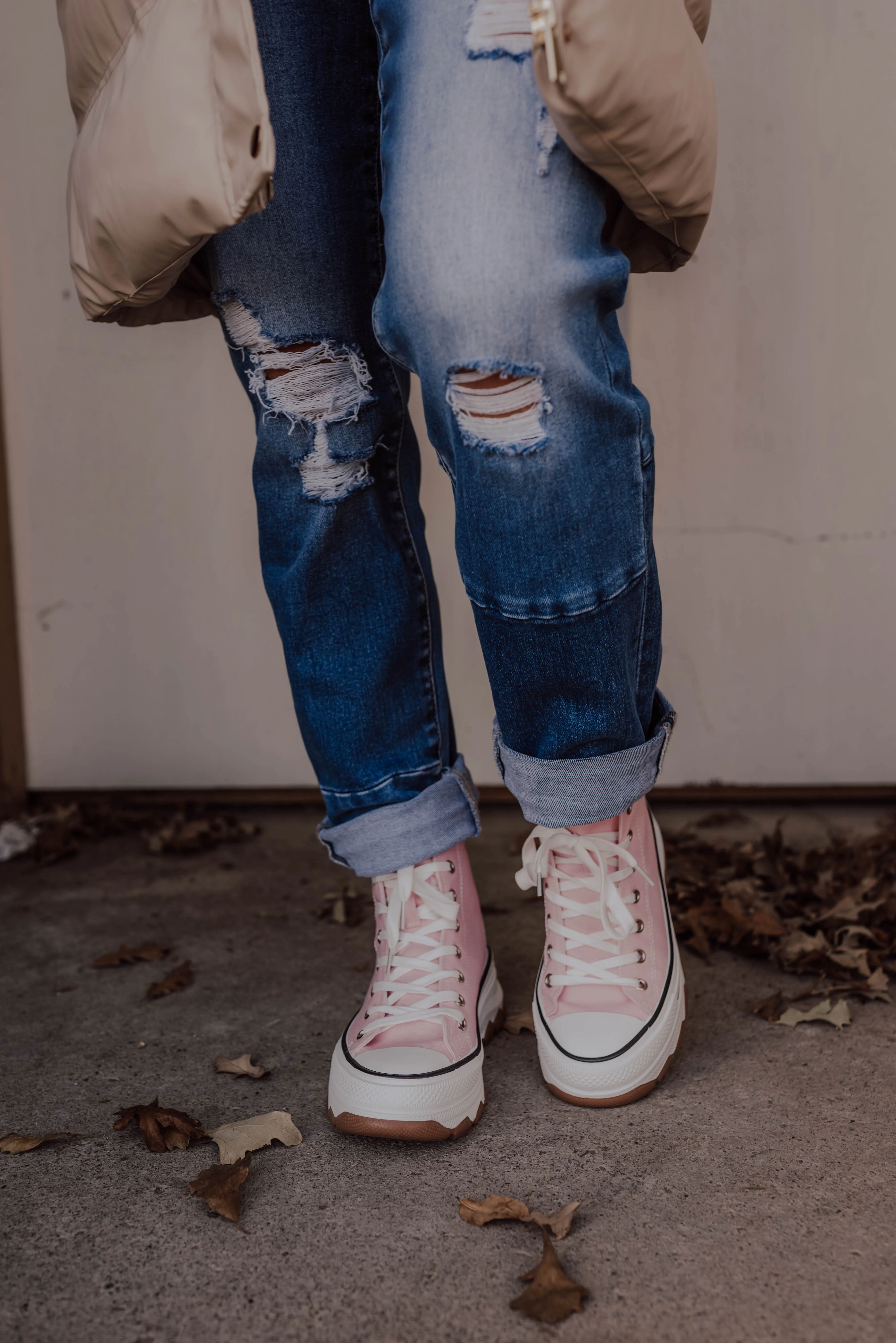 RESTOCKED! Chunky Platform Lace Up High Top Sneakers