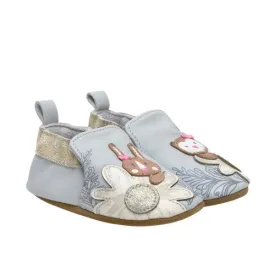 Robeez Peek-a-Boo | Gray Infant Soft Sole Bootie