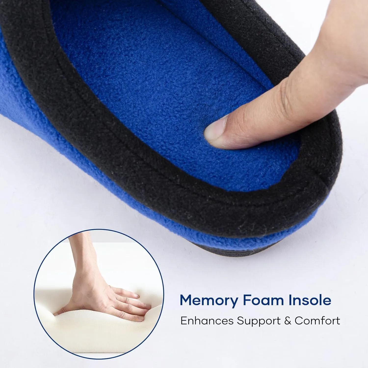 ULTRAIDEAS Women's Cozy Fleece-Lined Memory Foam Slippers with Anti-Slip Rubber Sole for Indoor/Outdoor