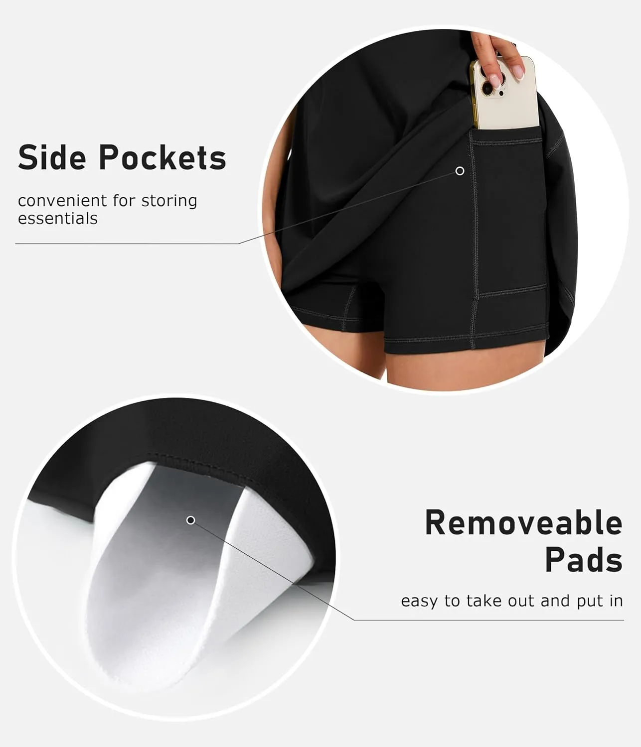 Womens Tennis Dress with Built-in Bra & Shorts Athletic Dress Workout Dress Exercise Dress with Pockets Golf Dress